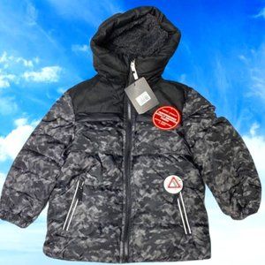 Boy's Zeroxposur Coat Winter Fleece Lined Black Camo Size 5/6 New